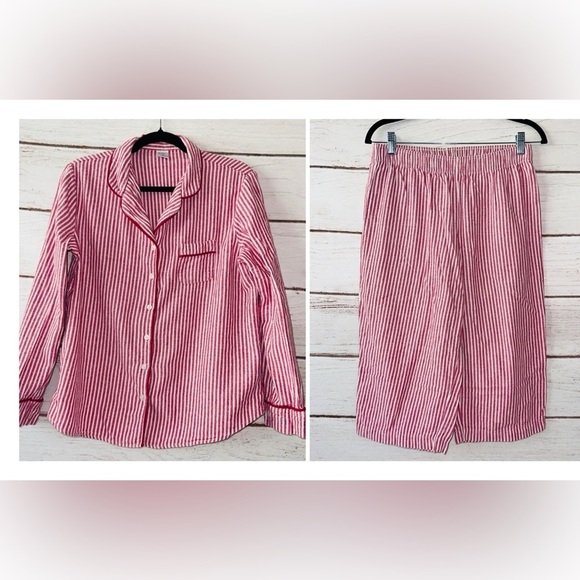 Liz Claiborne Other - Liz Claiborne Red & White Pinstripe Pajama Set | Size M Classic Cute Comfortable